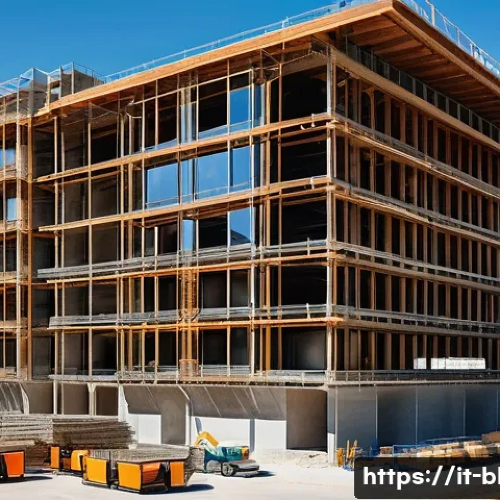 건축산업기사와 혁신적인 건축 사례 분석 - A modern Italian construction site featuring advanced digital technology integration, showcasing eng...